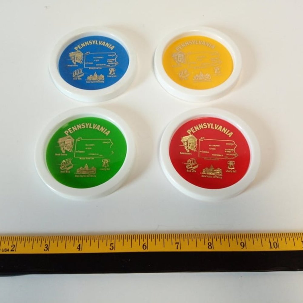 Plastic Pennsylvania coasters